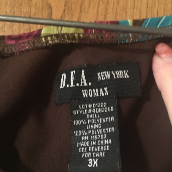 Brown Flowered Print Flowy Skirt, Size 3X - Picture 3 of 4